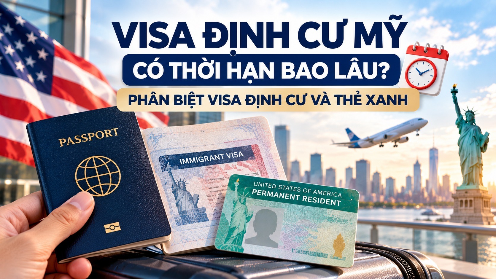 VISA ĐỊNH CƯ MỸ CÓ THỜI HẠN BAO LÂU? PHÂN BIỆT VISA ĐỊNH CƯ VÀ THẺ XANH