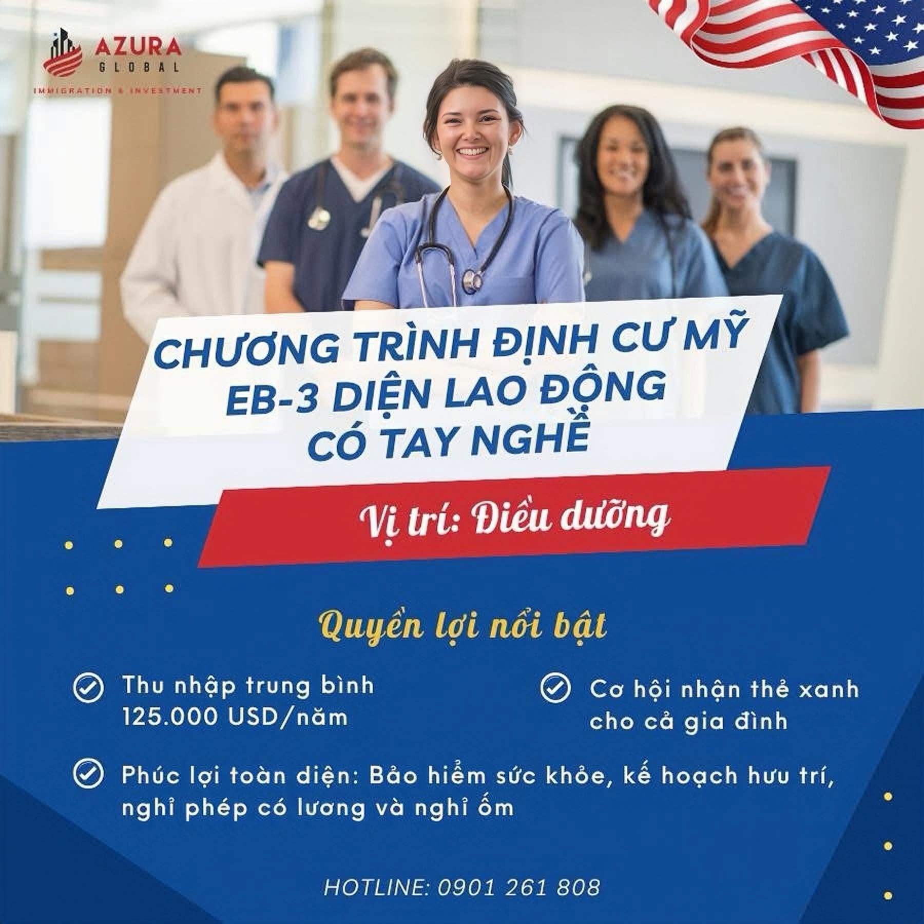 TÌM HIỂU NGAY: CHƯƠNG TRÌNH ĐỊNH CƯ MỸ EB-3 DIỆN LAO ĐỘNG CÓ TAY NGHỀ: CƠ HỘI VÀNG CHO NGÀNH ĐIỀU DƯỠNG!